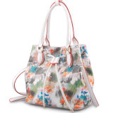Designer Printing Flower Leather Women Luxury Handbag (LY05040)