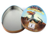 Oval Shape Cute Image Printed CD Tin Box