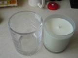 Big Size Scented Soy Wax Candle in Clear/Frosted Glass Jar
