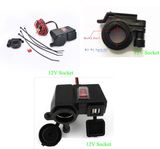 12V Motorcycle Cigarette Lighter Socket/USB Charger Socket with Switch