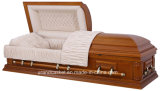 Urd-A235 Wholesale Solid Wood Half Couch Funeral Casket