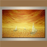 Modern Seascape Boat Sailing Oil Painting