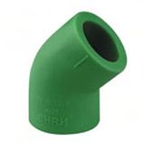 PPR Antibacterial Fittings 45deg Elbow for Water Supply