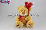 Brown Plush Valentine Day Teddy Bears with Red Love Heart Style Balloon