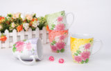 Magnesia Porcelain Floral Design Coffee Mug