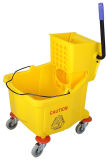 36L Yellow Plastic Hotel Cleaning Cart