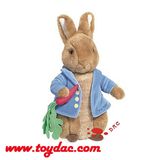 Plush Grey Dress Rabbit Toy