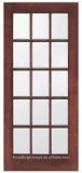 15 Lite Wooden French Door with Beveled Glass