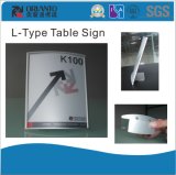 Aluminium L-Type Curved Modular Table Sign