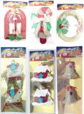 Christmas Decorated Ornament-Snowboard House Bell Window