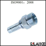 Metric Male 24 Degree H. T Zinc Plated Swaged Hose Fitting (10511)
