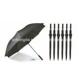 Black Fabric Auto Open Golf Straight Umbrella (YSGO0003)