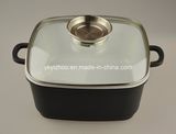 Die-Cast Aluminum Non-Stick Square Soup Pot