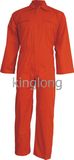 Orange Brass Zipper Breathable Fire Resistance Coverall