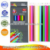 The New Type Natural Material Certificated Healthy Wooden Colour Pencil with Big Eraser