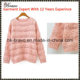 2015 Autumn&Winter High Quality Fashion Ladies Round Neck Long Sleeve Hollow out Pullover Knitted Garment Stock (SK410)