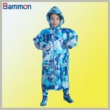 Camouflage Children Raincoat with Schoolbag Location (SR028)