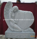 Marble Angel Tomestone with Top Quality Carving