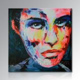 Hand-Painted Modern Canvas Pop Art Abstract Portrait Oil Painting From Your Photo