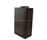 New Style Handmade Stock PU Leather Wine Box (FG8033)