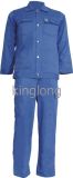 190GSM Navy Blue Color Work Uniform 2 PCS Coveralls