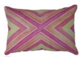 Cotton/Linen Rectangular Cushion Cover with Pink Crossed Digital Printing (LN055)
