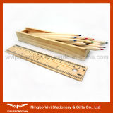 7' Wooden Color Pencil with Ruler Lid for Gift (VMP013)
