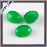Jade Green Oval Cabochan Crystal Glass