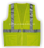 Yellow Reflective Traffic PVC Long Raincoat