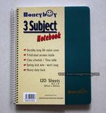 3 Subject White Spiral Notebook