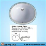 Bathroom Ceramic Sinks (Undermounted Vessel Sinks)