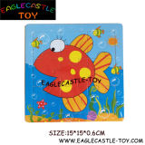 Wooden Cartoon Fish Jigsaw Puzzle Toy for Children (CXT13945)