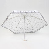 5 Fold Super Mini Umbrella with Lace Edge