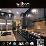 Big Fridge of High Glossy Black Lacquer Kitchen Cabinet