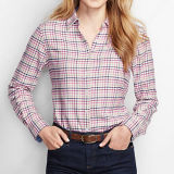 Women's Cotton Plaid Long Sleeve Flannel Shirt (WXW218)