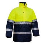 6 for 1 Reflective Safety Parka with PP Cotton Waterproof