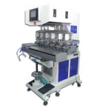 Electric PLC and Servo Motor Six Color Pad Printing Machine