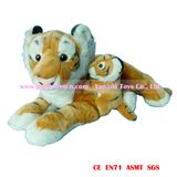 40cm 3D Lying Tiger Brown Plush Toys