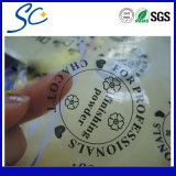 Customized Waterproof Transparent Removeable Adhesive Label