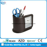 PU Leather Pencil Holder with Clock