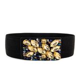 New Design Crystal Buckle Fashion Women Elastic Belt (Blt0133290)