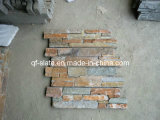 Cement Back of Golden Slate Wall Decorative Stone Wall Covering