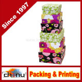 Floral Nesting Boxes, Nested 6 Assorted Paper-Board Gift Boxes, Largest Box 5-0.25 Inch, Smallest Box 3-0.5 Inch (110338)