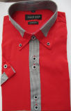 Shirt for Men with Short Sleeve, Double Color for Montaged Style