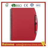 Red PVC Cover Notebook for School and Office Supply