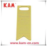 Zipper Pull with Shiny Gold, Laser Design, High Quality, Kam