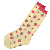 Strawberry Designed Cotton Girl Stockings CS-171