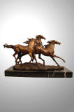 Bronze Horses Sculpture, Bronze Carving (TPM-127)