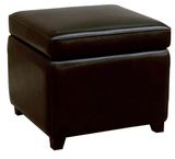 Leather Storage Footstool