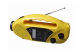 Crank Dynamo Solar Flashlight Radio with Charger